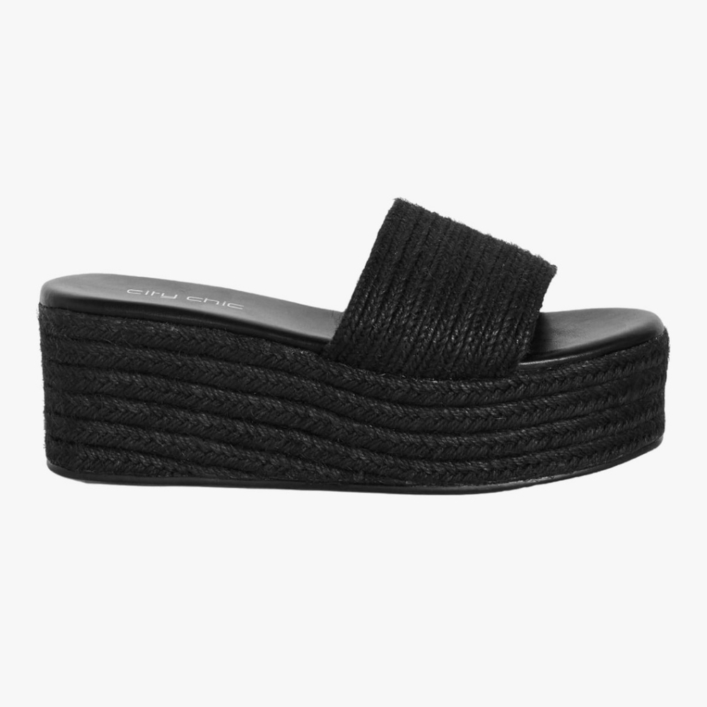 City Chic Island Platform Wedge Sandals Women's EU Size 44, US Size 13W
